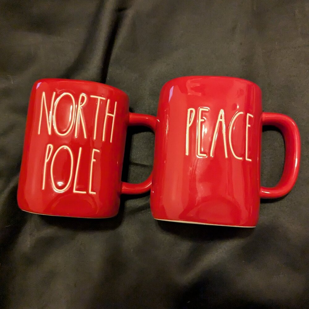 2 Rae Dunn 16 oz. Christmas mugs...NWOT